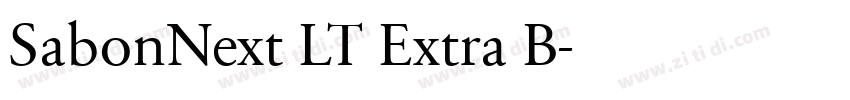 SabonNext LT Extra B字体转换